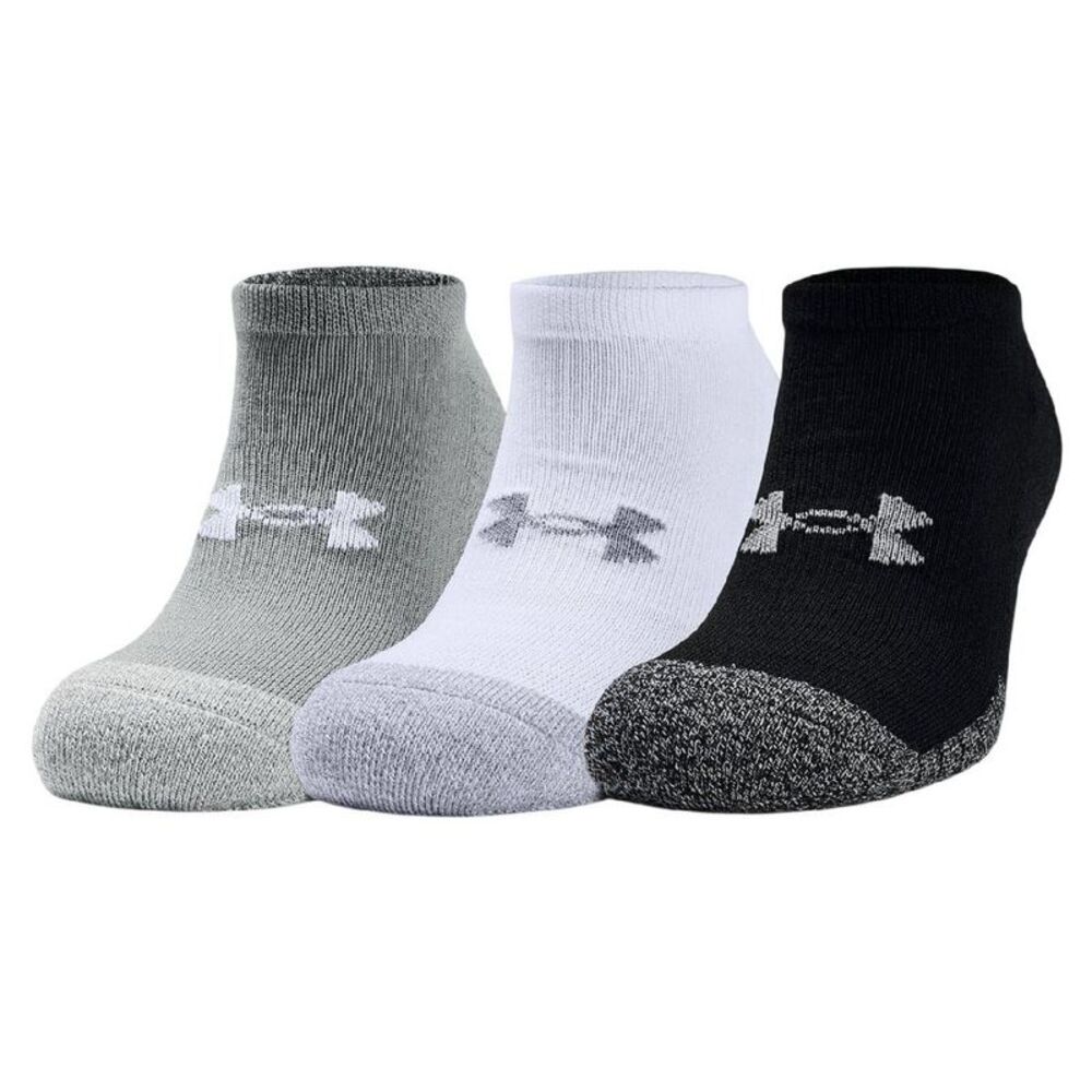 Under Armour Unisex Adult Performance No-Show Socks (Pack of 3) / Black/Gray/Whi